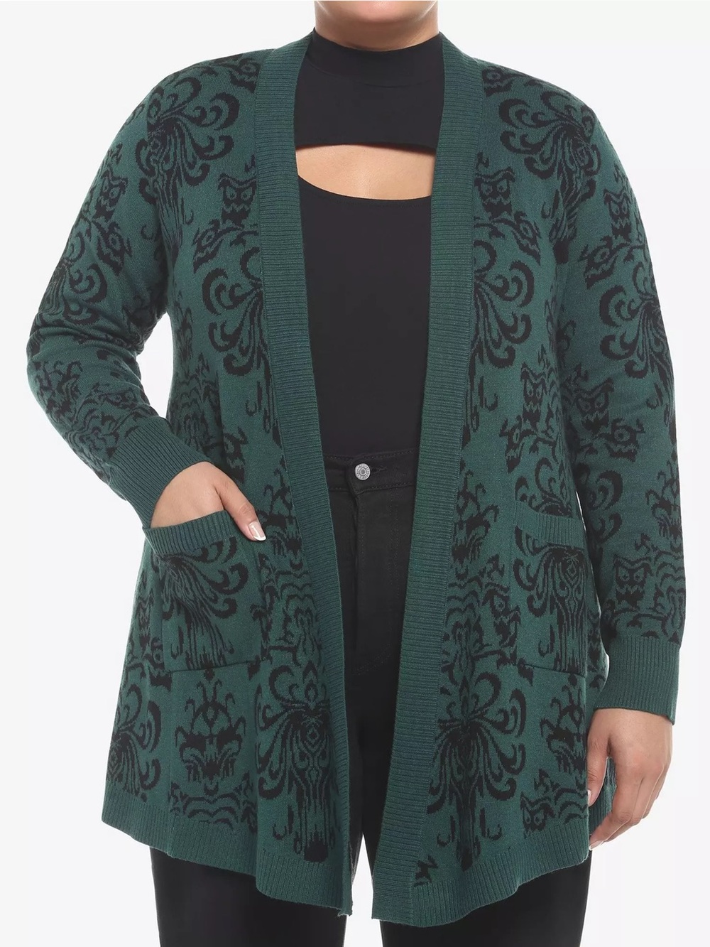Her Universe Disney The Haunted Mansion Wallpaper Open Cardigan